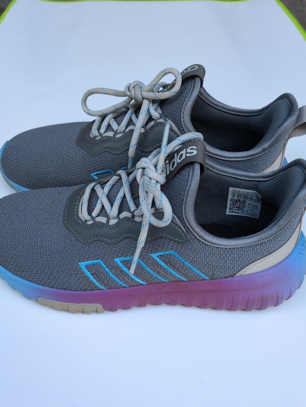 Adidas Kaptir Flow 2.0 Shoes Sneakers Girls size 3 - Picture 7 of 9
